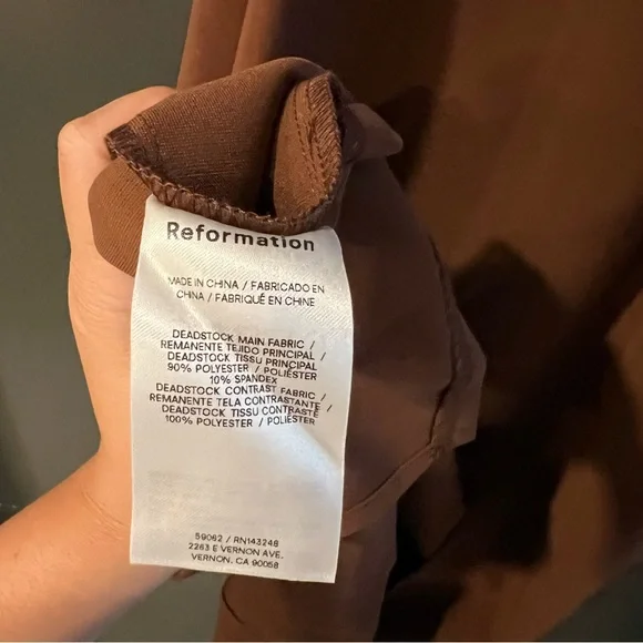 Reformation Brown Velda Maxi Dress Size 4 NEW! New with tags! - Picture 8 of 8